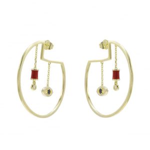 2383pendientes Aros Esmalte Rojo Ojo Plataprimeraley925.jpeg